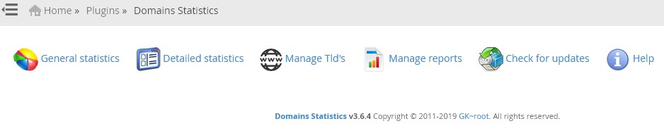 پلاگین Domains Statistics